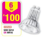 Osram 6's 50W GU10 Or MR16