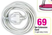 5m Extension Cord 1mm Light Duty