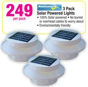 Homemark 3 Pack Solar Powered Lights-Per Pack