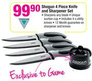 Verimark Shogun 4 Piece Knife And Sharpener Set