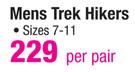 Power Mens Trek Hikers Sizes 7-11-Per Pair