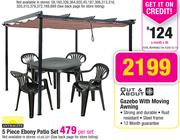 Antracite 5 Piece Ebony Patio Set