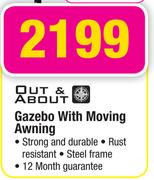 Out & About Gazebo With Moving Awning