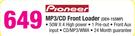  Pioneer MP3/CD Front Loader DEH-155MP