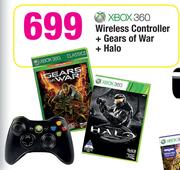 XBOX 360 Wireless Controller + Gears Of War + Halo