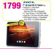 HCL 7" 3G And Wi-Fi Tablet Y4