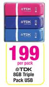 TDK 8GB Triple Pack USB
