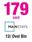 Mainstays 12Ltr Oval Bin