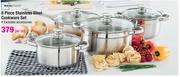 Mainstays 8 Piece Stainless Steel Cookware Set-Per Set