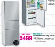 Hisense Mirror Finish 3 Door Fridge Freezer FRIDGE H310EM