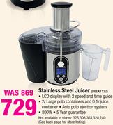 Brabantia 800W Stainless Steel Juicer BBEK1122