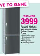 Russell Hobbs 273ltr Metallic Silver Bottom Freezer Fridge