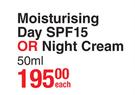 African Extracts Rooibos Radiance Moisturising Day SPF15 Or Night Cream-50ml Each