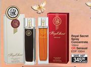 Royal Secret Spray Concentrate 100ml Or Sensual EDP 100ml-Each