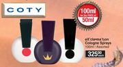 Coty eX'clama't!on Cologne Sprays-100ml Each