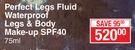 Coverderm Perfect Legs Fluid Waterproof Legs & Body Make-Up SPF40 75ml