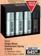 Boss Hugo Boss Deodorant Spray-4's Per Pack