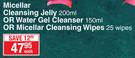 Johnson's Micellar Cleansing Jelly 200ml Or Water Gel Cleanser 150ml Or Micellar Cleansing Wipes 25 