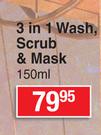 Garnier 3 In 1 Wash Scrub & Mask-150ml