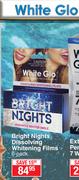 White-Glo Bright Nights Dissolving Whitening Films-6 Pack