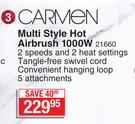 Carmen Multi Style Hot Airbrush 1000W