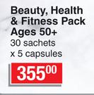 Nutri Woman Dermaceutics Beauty, Health And Fitness Pack Ages 50 Plus-30 Sachets x 5 Capsules
