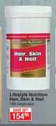 Lifestyle Nutrition Hair, Skin And Nail-180 Vegecaps