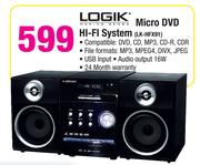 Logik Micro DVD Hi-Fi System LK-HFX91