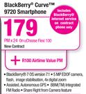 Black Berry Curve 9720 Smartphone-On U Choose Flexi 100