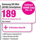 Samsung SIII Mini Smartphone i8190-On U Choose Flexi 100