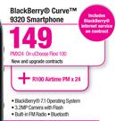 Black Berry Curve 9320 Smartphone-On U Choose Flexi 100