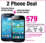 Samsung Galaxy S4 Mini i9190+Samsung Galaxy S3 Mini i8190-On Smart M
