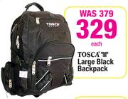 Tosca Large Black Backpack