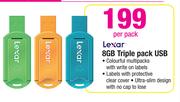 Lexar 8GB Triple Pack USB