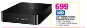 WD 2.5" 500GB Portable Element Hard Drive