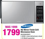 Samsung 40Ltr Mirror Finish Grill Microwave Oven MG402MADXBB/F