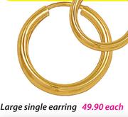 9ct Gold And Silver Large Single Earring-Each