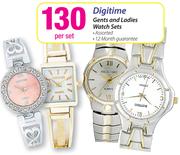 Digitime Gents And Ladies Watch Sets-Per Set