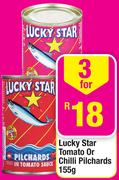 Lucky Star Tomato Or Chilli Pilchards-3x155g