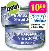 Shredded Tuna In Brine-170g Each