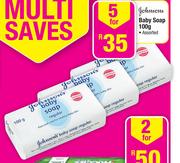 Johnsons Baby Soap-5 x 100gm