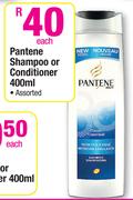 Pantene Shampoo Or Conditioner Assorted- 400ml
