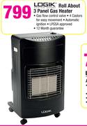  Logik Roll About 3 Panel Gas Heater