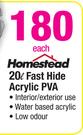 Homestead 20L Fast Hide Acrylic PVA