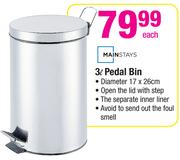 Mainstays 3L Pedal Bin