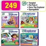 Leap Frog Tangled,Pet Pals 2,Dora The Explorer,Spongebob Each
