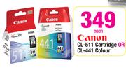 Canon CL-511 Cartridge Or CL-441 Colour