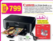 Canon 3-In-1 Printer Bundle MG 3540