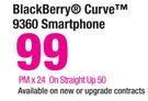 Blackberry Curve 9360 Smartphone-On Straight Up 50