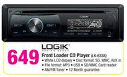 Logik Front Loader CD Player LK-6338